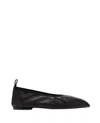 Aeyde Black Nomi Ruched Ballerina Flats In Black