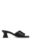 Aeyde Square Toe High Heel Sandals In Black