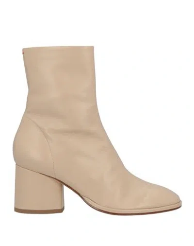 Aeyde Aeydē Woman Ankle Boots Beige Size 7 Leather