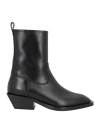 AEYDE AEYDĒ WOMAN ANKLE BOOTS BLACK SIZE 7 CALFSKIN