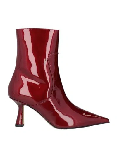 Aeyde Aeydē Woman Ankle Boots Red Size 7 Leather