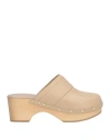 Aeyde Aeydē Woman Mules & Clogs Beige Size 9 Calfskin In Beige