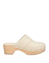 Aeyde 55mm Bibi Leather Clogs In Cream