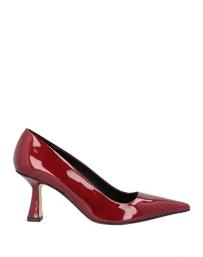 Aeyde Woman Pumps Burgundy Size 11 Leather In Red