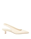 Aeyde Catrina Leather Kitten-heel Slingback Pumps In White