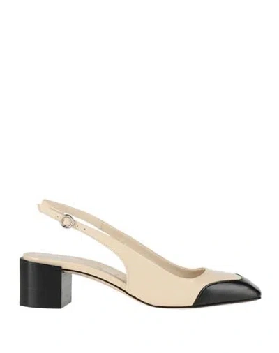 Aeyde Woman Pumps Ivory Size 7 Leather In White