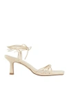 Aeyde Woman Sandals Cream Size 7 Leather In White
