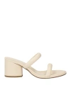 Aeyde Anni Leather Mules In Cream