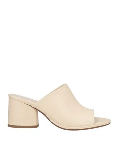 Aeyde Woman Sandals Ivory Size 9 Leather In White
