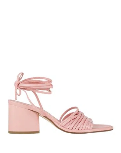 Aeyde Woman Sandals Pink Size 10 Soft Leather