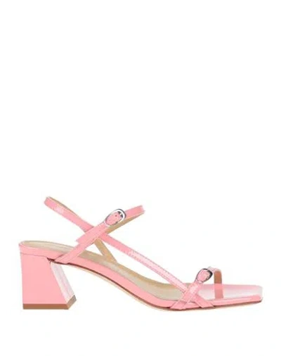 Aeyde Aeydē Woman Sandals Pink Size 11 Soft Leather