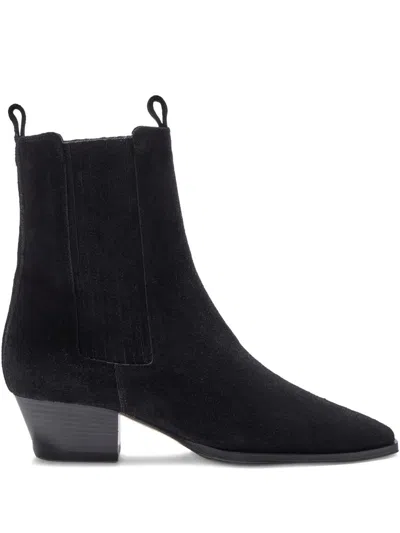 AEYDE AEYDE AGATA COW SUEDE LEATHER BLACK SHOES
