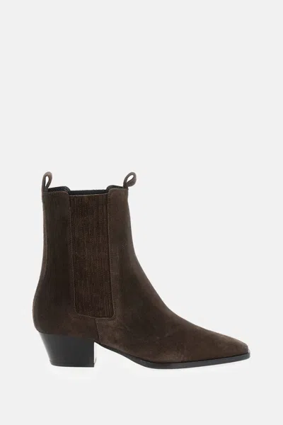 AEYDE AGATA COW SUEDE LEATHER MOKA