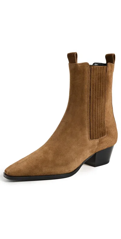 AEYDE AGATA COW SUEDE LEATHER TOBACCO BOOTS TOBACCO