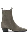 Aeyde "agata" Pull On Ankle Boots In Gray