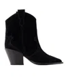 Aeyde Albi 80mm Leather Ankle Boots In Black