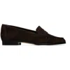 Aeyde Aldous Ruched Loafers In Brown