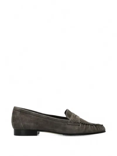 Aeyde Aldous Suede Loafers In Brown