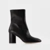 Aeyde Alena Leather Ankle Boots In Black