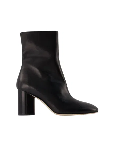 Aeyde Bottines Noires Alena En Cuir In Black