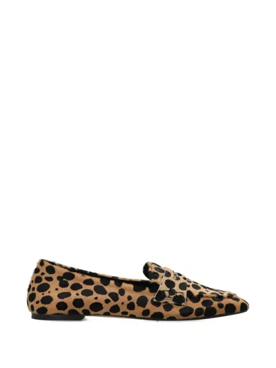Aeyde Alfie Loafers In Animal Print