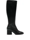 Aeyde Ariana Nappa-leather Block-heel Boots In Black