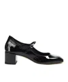Aeyde Square Toe Leather Block Heel Pumps In Black