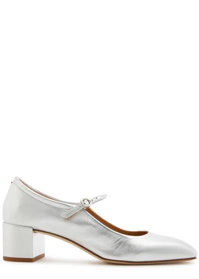 Aeyde Aeydē Woman Pumps Silver Size 10.5 Leather