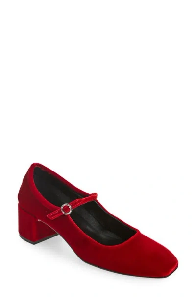 Aeyde Aline Mary Jane Pump In Red