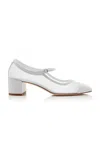 Aeyde Aline Mesh Mary Jane Pumps In White