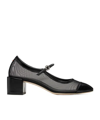 Aeyde Aline Mesh Mary Janes In Black