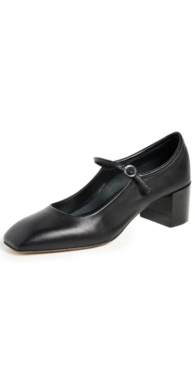Aeyde Aline Patent-leather Mary Jane Pumps In Black