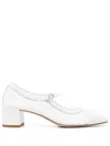 Aeyde Aline Mesh Mary Jane Pumps In White