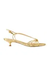 Aeyde Amara Metallic-effect Sandals In Gold