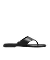 Aeyde Minimalist Wide Strap Toe Post Sandals In Black