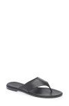 Aeyde Minimalist Wide Strap Toe Post Sandals In Black