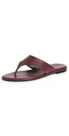 Aeyde Bordeaux Nappa Leather Cross Breed Lamb Leather Flats In Brown