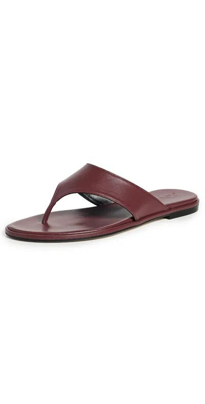 Aeyde Amaya Nappa Leather Port Sandals Port In Red