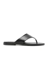 Aeyde Minimalist Wide Strap Toe Post Sandals In Black