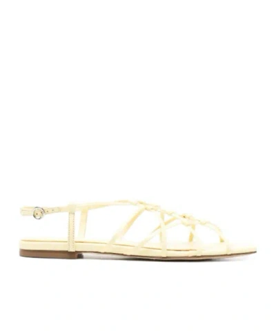 Aeyde Anisa Knot-detail Leather Sandals In Neutral