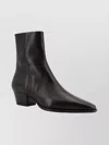 Aeyde Ankle Leather Boots Block Heel In Black