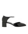 Aeyde Black Magda Leather Mary-jane Heels In Black