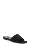 Aeyde Anna Suede Slides In Black