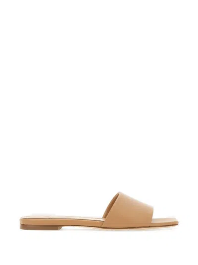 Aeyde Anna Square Toe Strap Sandals In Brown