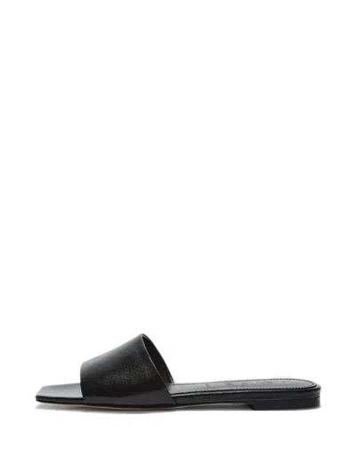 Aeyde Anna Square-toe Slides In Black