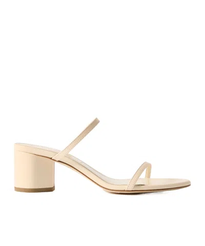 Aeyde Annika Leather Mules In Neutral
