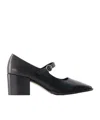 Aeyde Aeydē Anya Heels - Leather - Black In Black