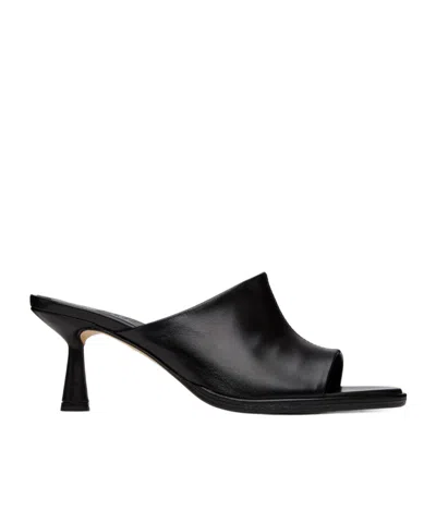 Aeyde Arabella 75mm Leather Mules In Black