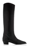 Aeyde Arla Leather Knee Boots In Black