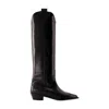 Aeyde 50mm Pointed-toe Knee Boots In Black
